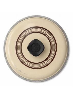 VTG Club Cast Aluminum 8" Replacement Lid Cream Brown Rings Black Knob